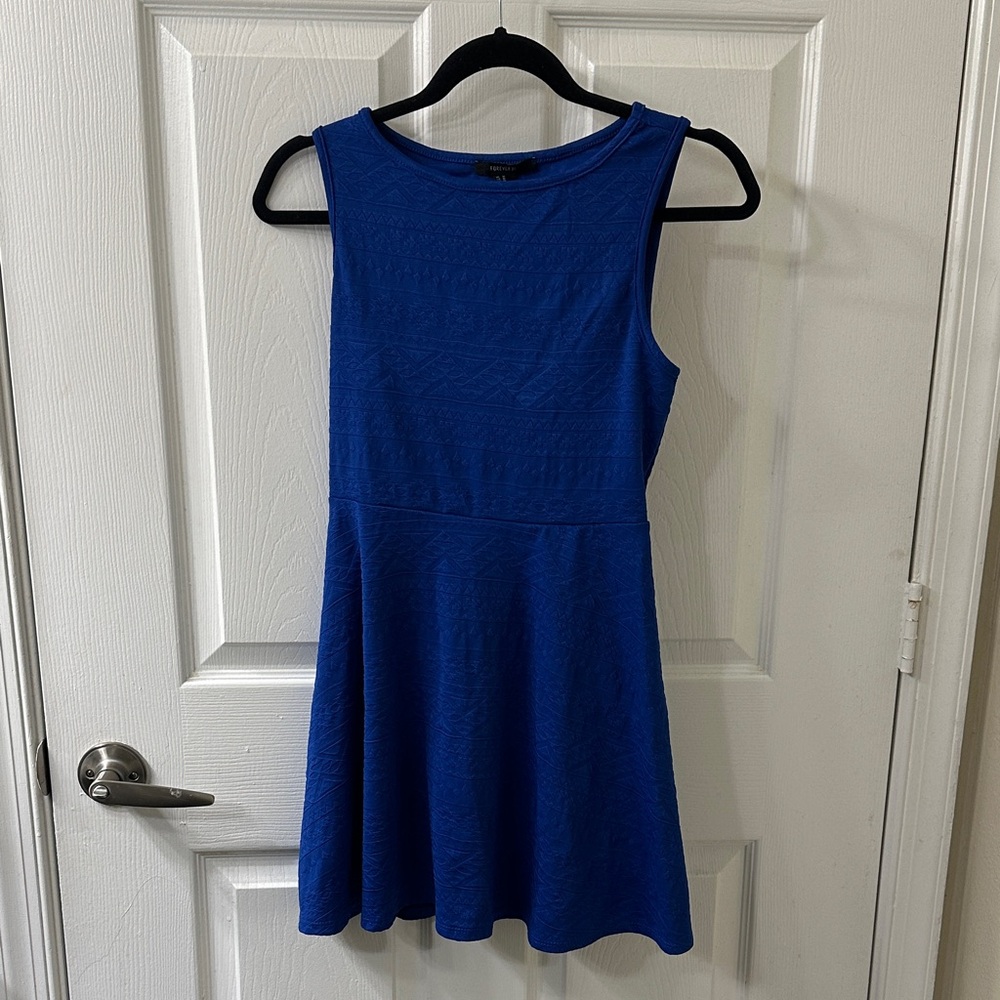 Forever 21 Vibrant Blue Mini Dress